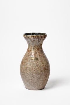 Glazed ceramic vase by Accolay, circa 1970.