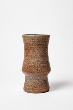 Glazed ceramic vase by Accolay, circa 1970.