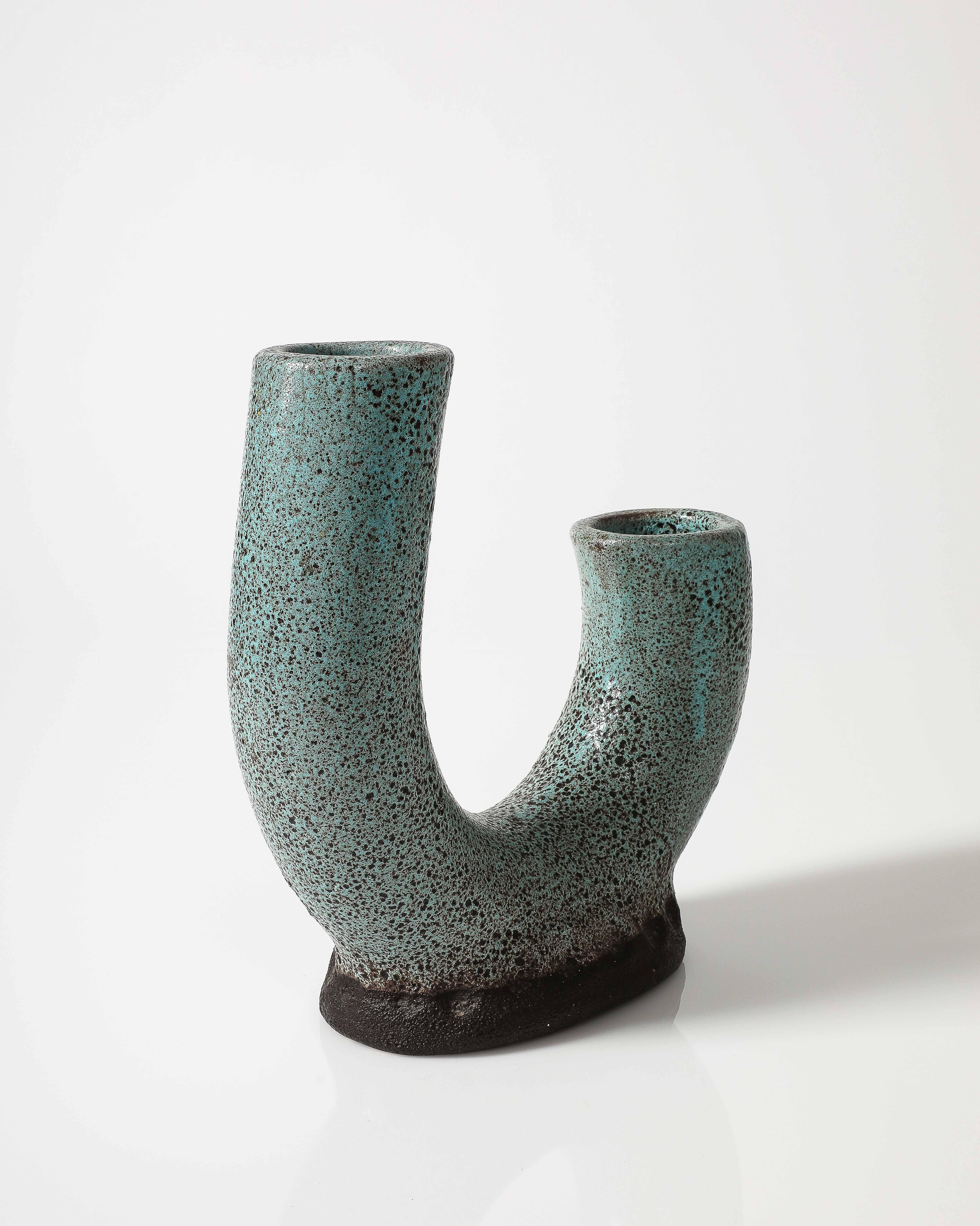 Vase en céramique émaillée, par Accolay, France, vers 1960 en vente 4