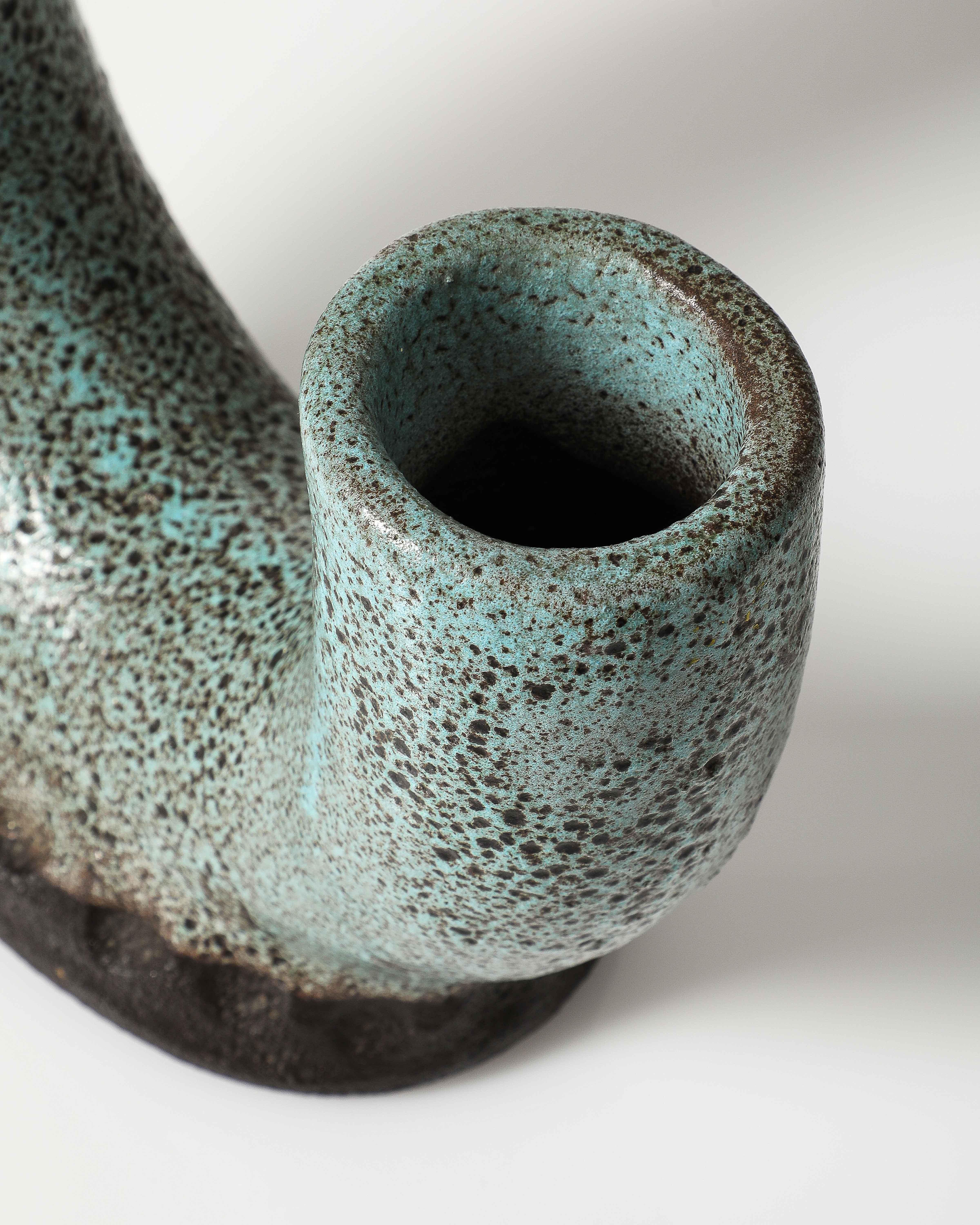 Vase en céramique émaillée, par Accolay, France, vers 1960 en vente 6