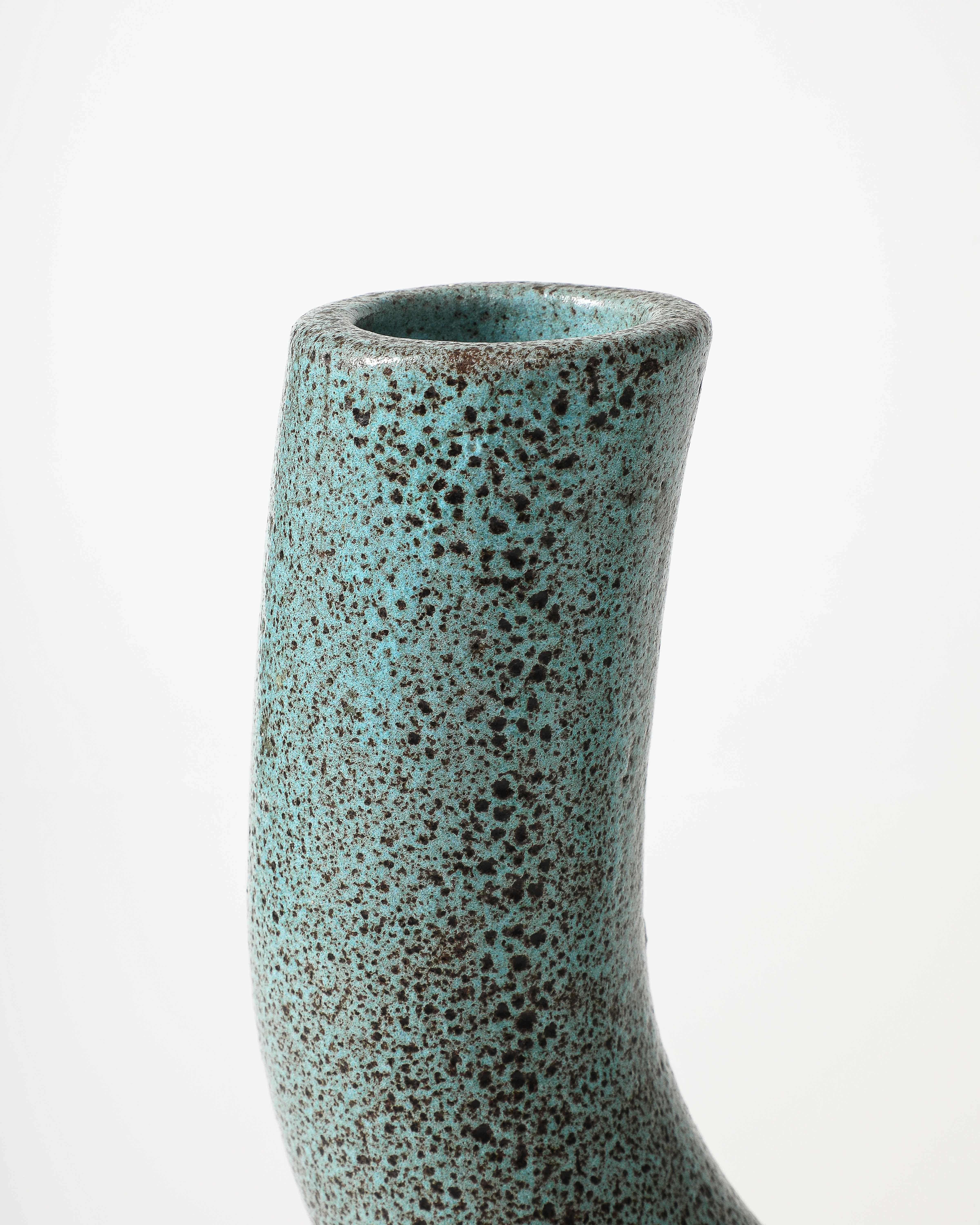 Vase en céramique émaillée, par Accolay, France, vers 1960 en vente 7