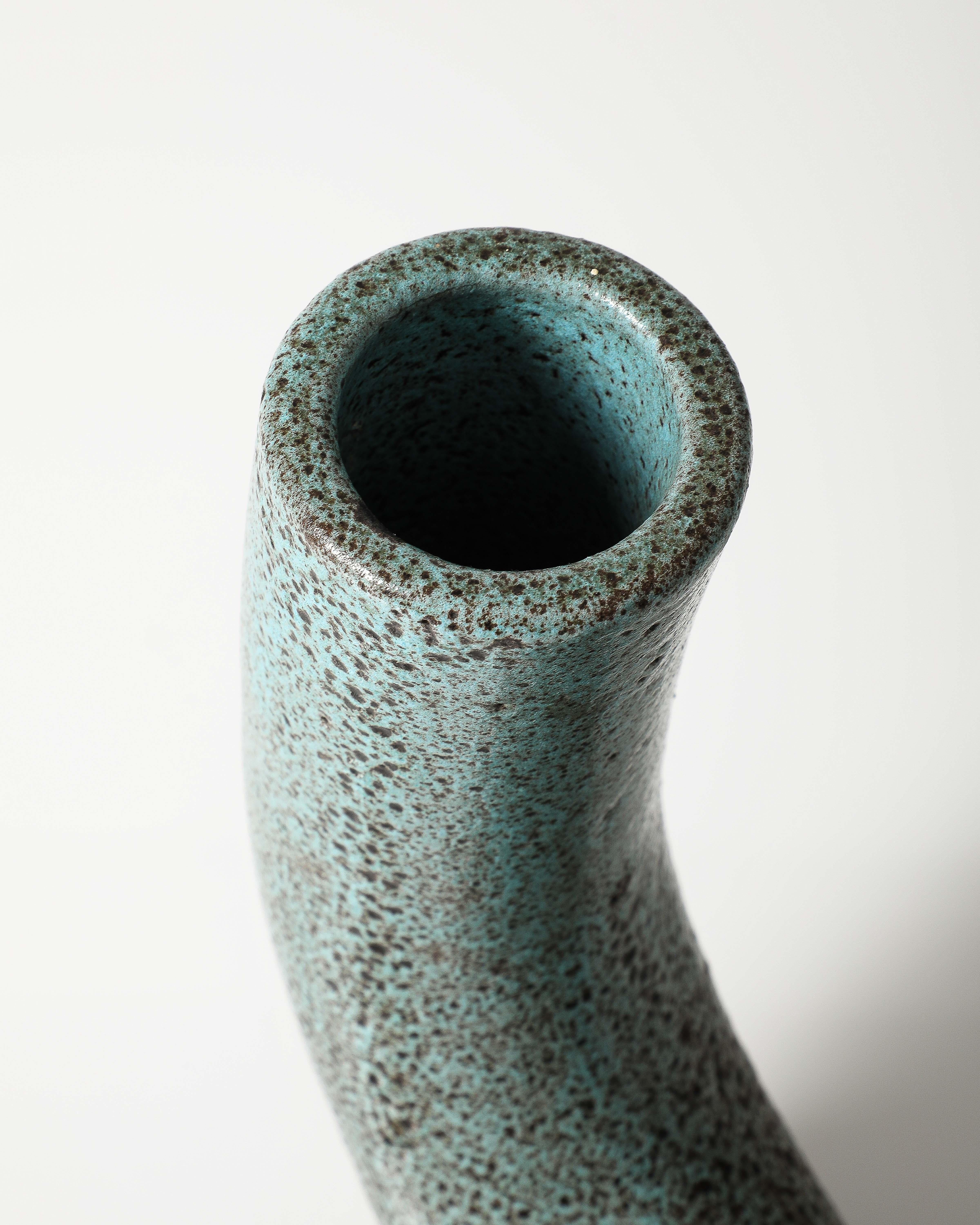 Vase en céramique émaillée, par Accolay, France, vers 1960 en vente 9