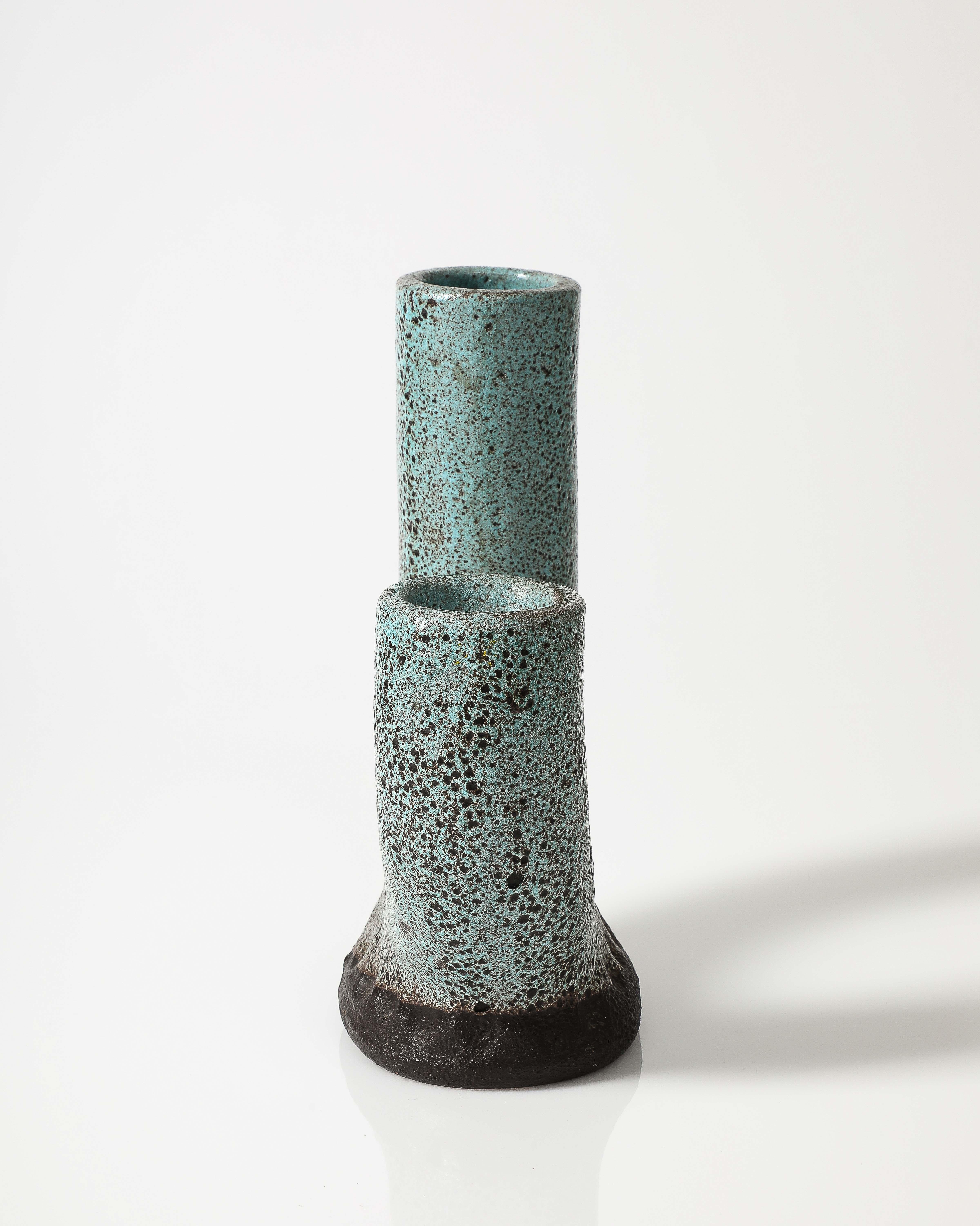 Vase en céramique émaillée, par Accolay, France, vers 1960 en vente 1