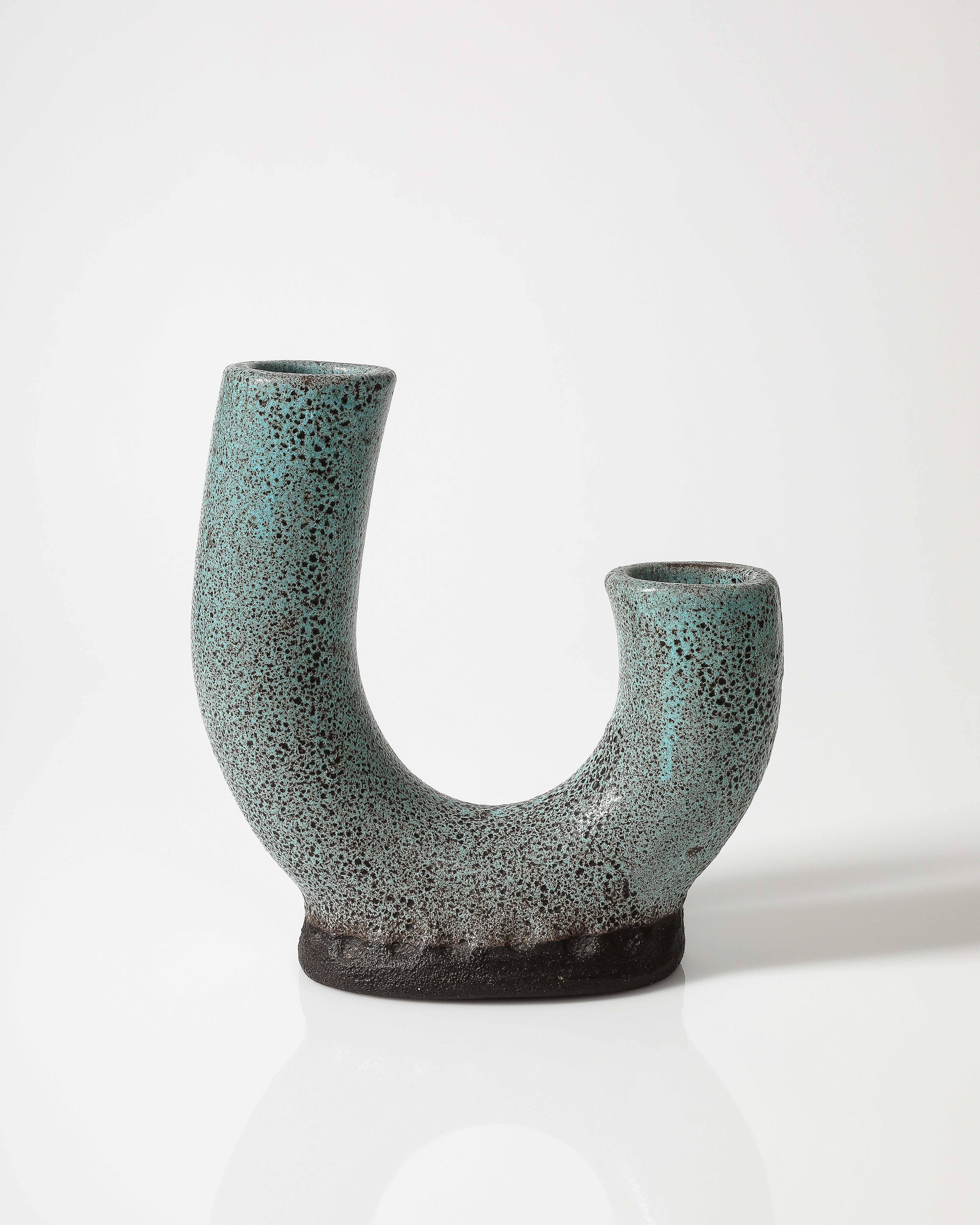 Vase en céramique émaillée, par Accolay, France, vers 1960 en vente 3