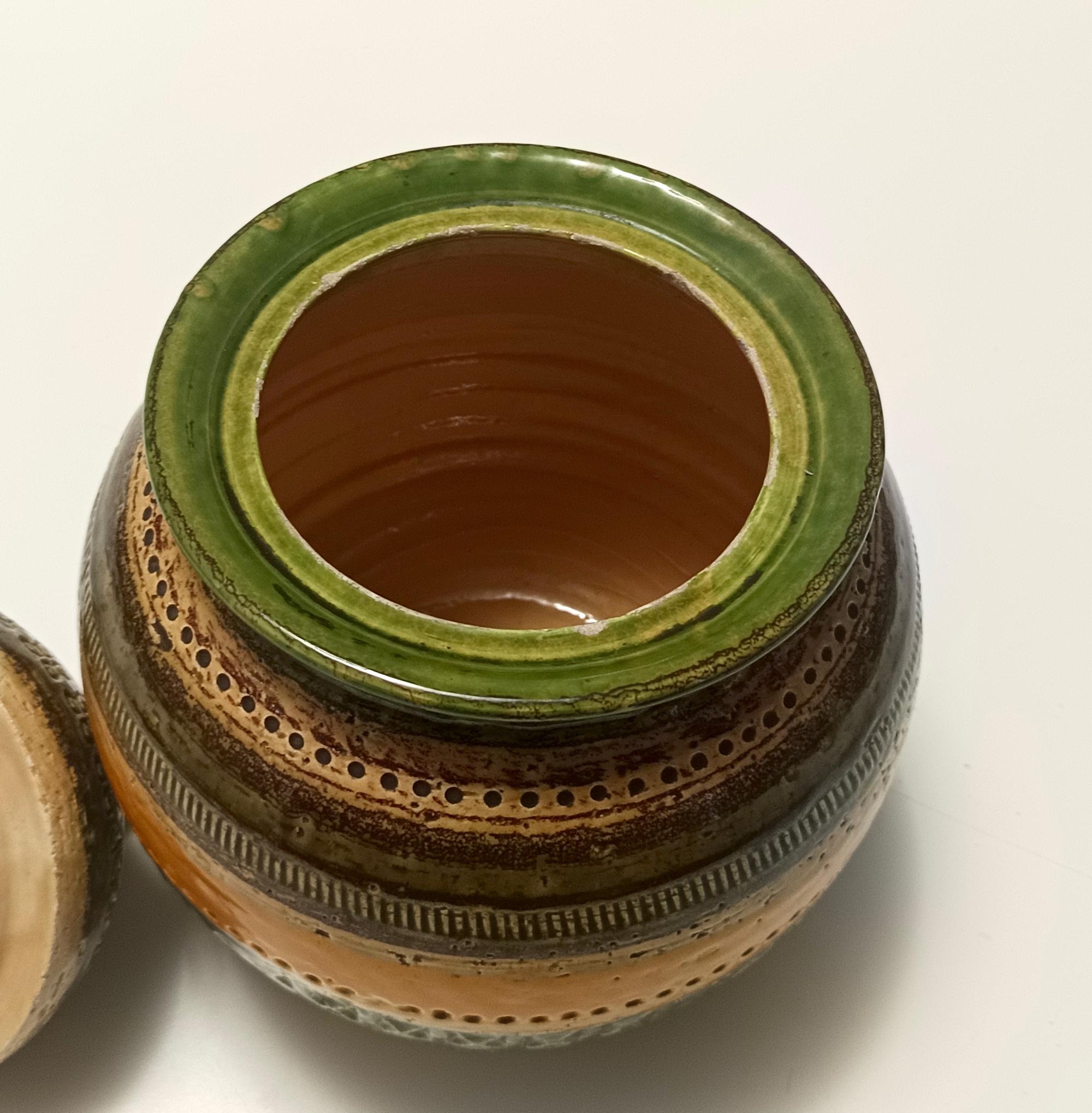 Vaso in ceramica smaltata di Aldo Londi per Bitossi e per Cer Paoli, serie Sahara In condizioni ottime in vendita a Bresso, Lombardy