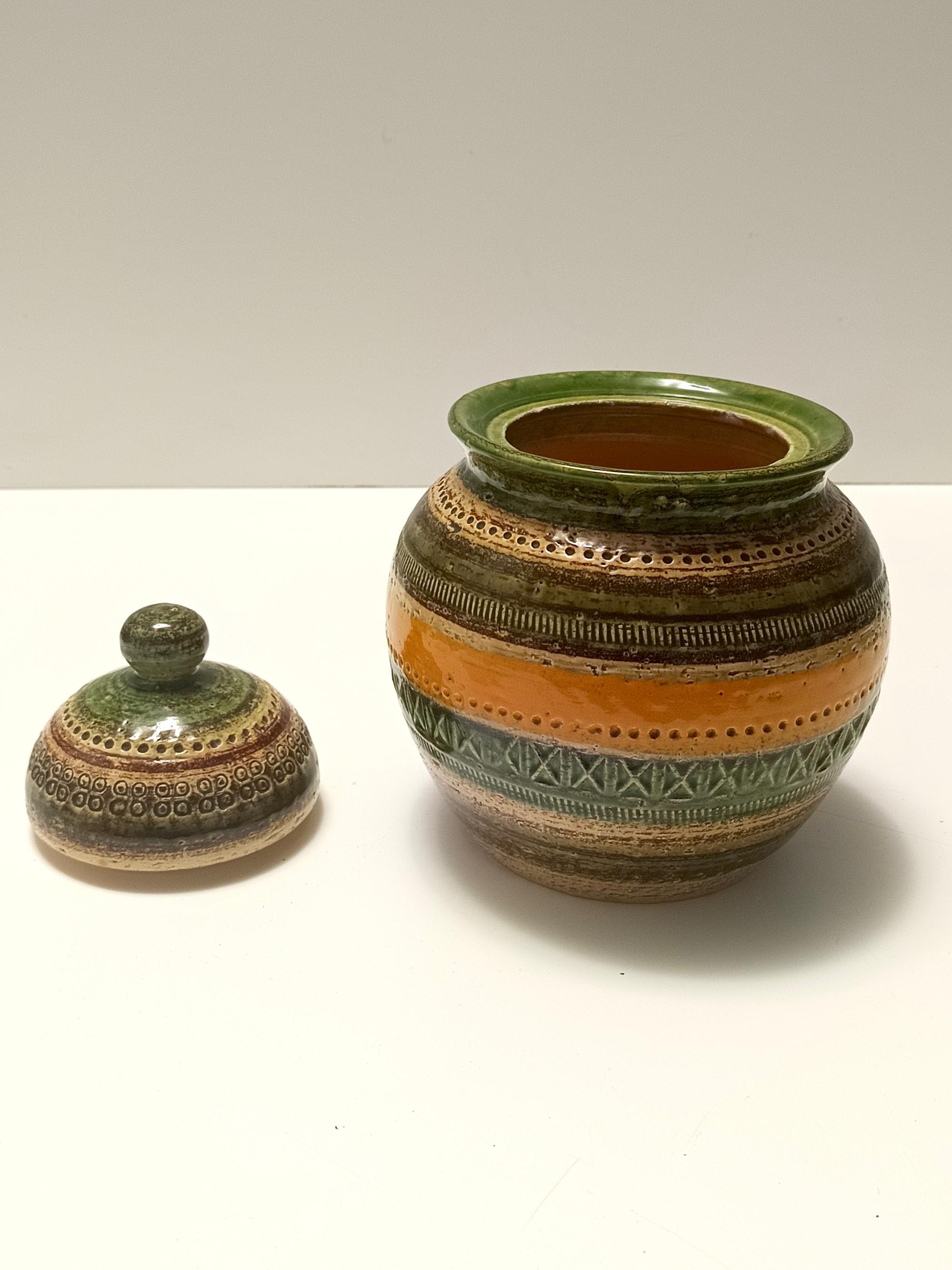 Ceramica Vaso in ceramica smaltata di Aldo Londi per Bitossi e per Cer Paoli, serie Sahara in vendita