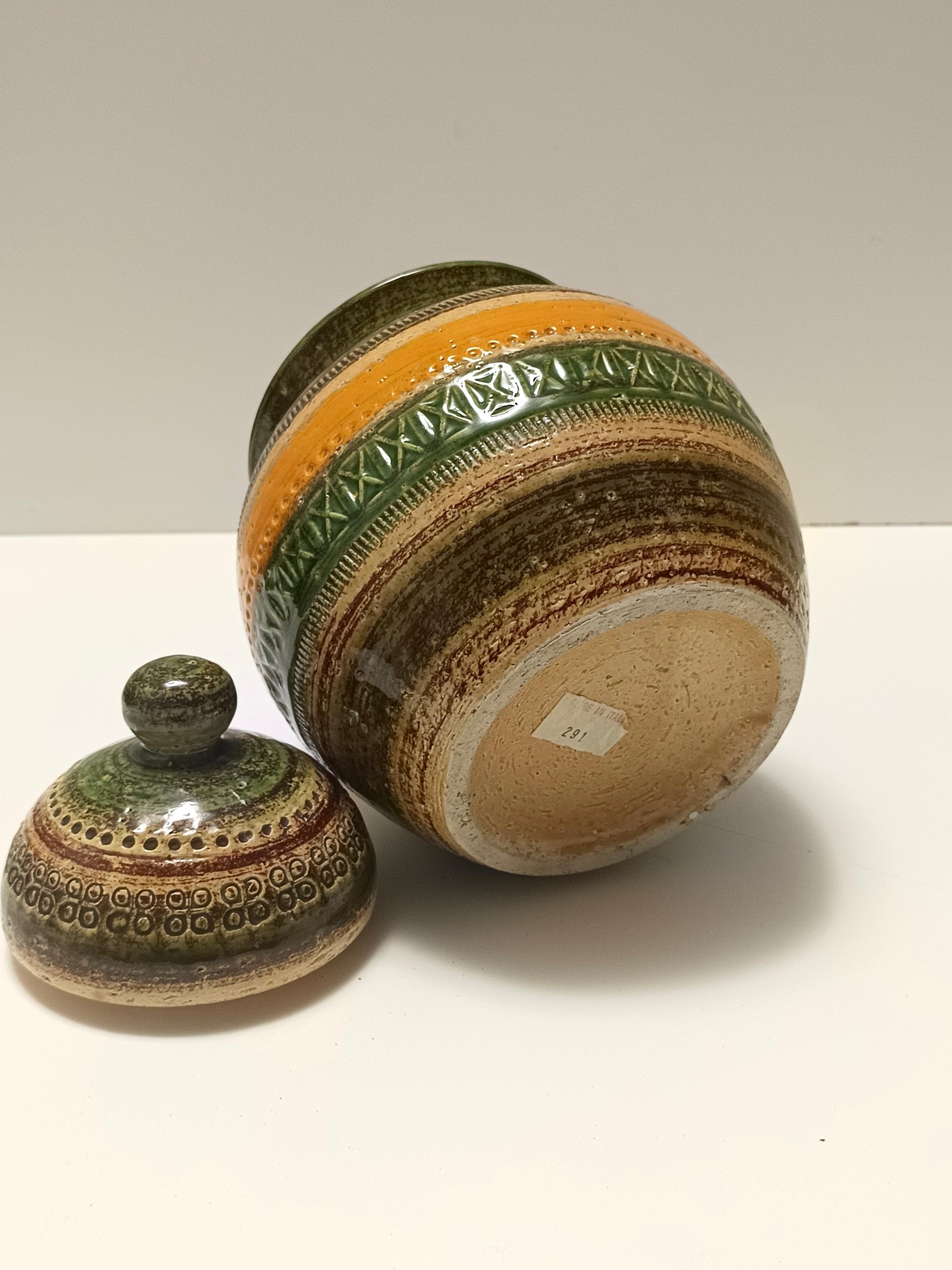 Vaso in ceramica smaltata di Aldo Londi per Bitossi e per Cer Paoli, serie Sahara in vendita 1