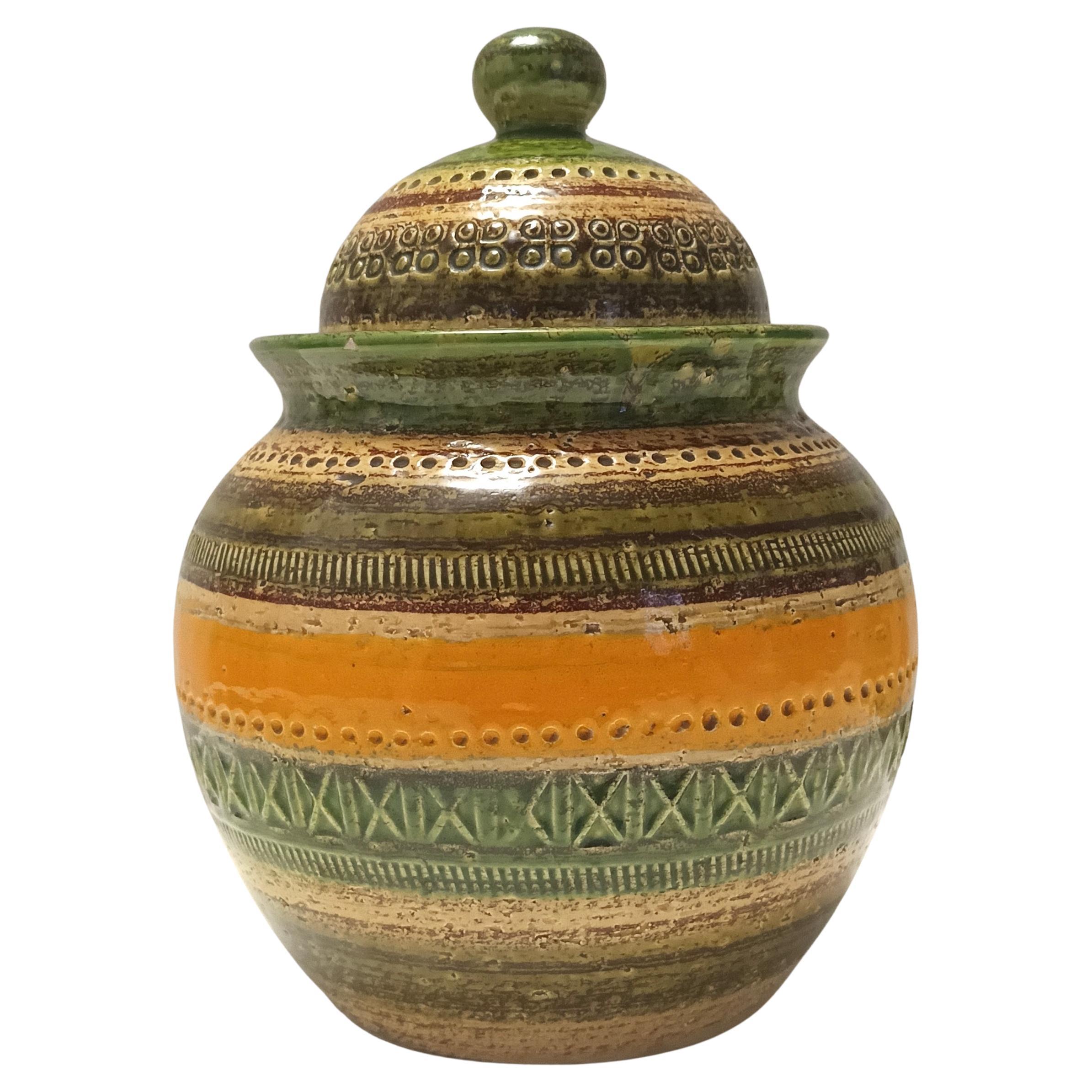 Glasierte Keramikvase von Aldo Londi für Bitossi und für Cer Paoli, Sahara-Serie