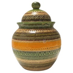 Glasierte Keramikvase von Aldo Londi für Bitossi und für Cer Paoli, Sahara-Serie