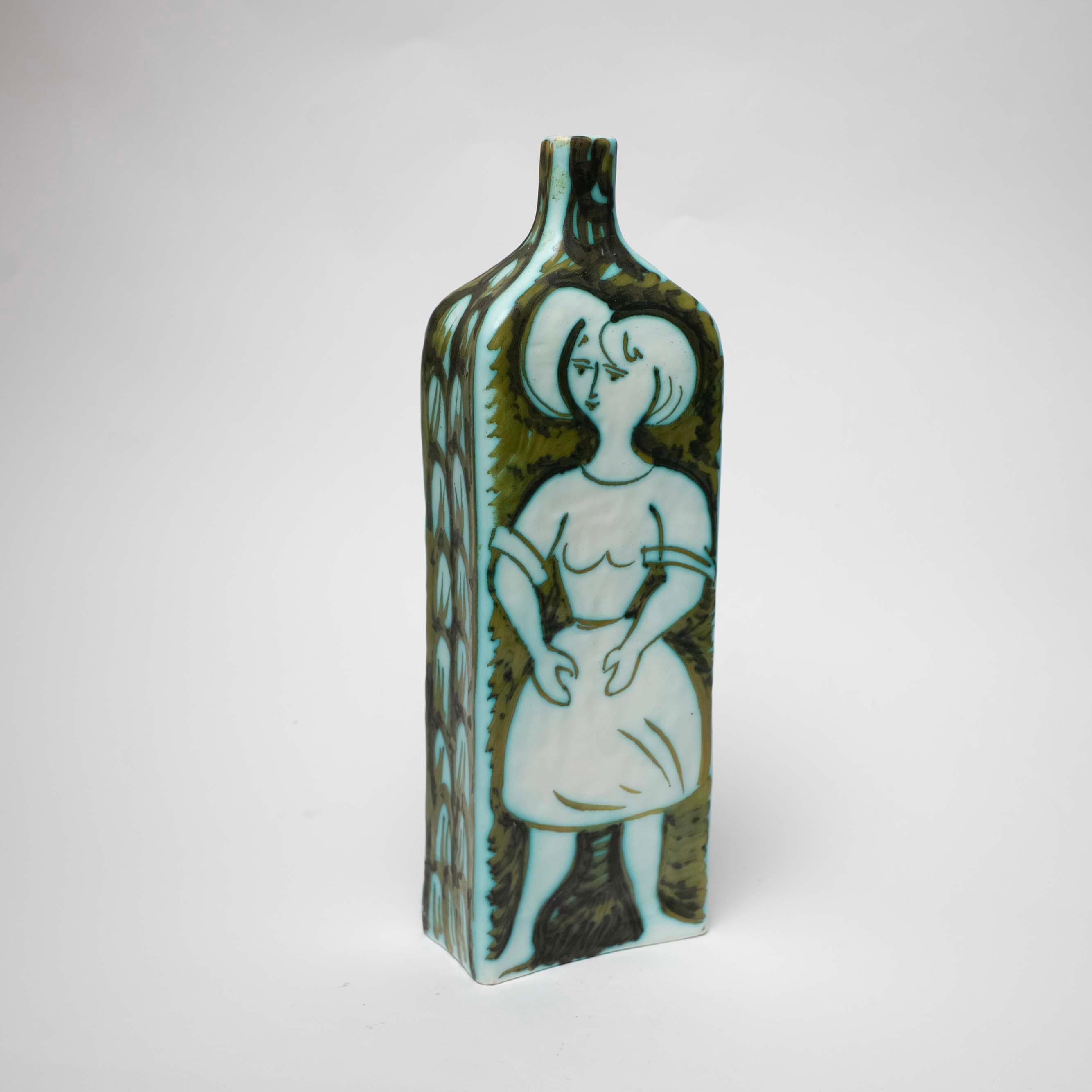 Glazed Ceramic Vase by Alessio Tasca for Raymor, Italy, c. 1960 In Excellent Condition For Sale In New York, NY