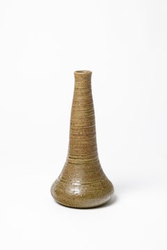 Vaso in ceramica smaltata di Alexandre Bigot, 1920 circa.
