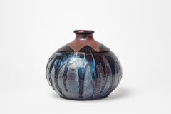 Glazed ceramic vase by Eugène Lion, circa 1920.