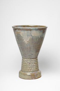 Glazed ceramic vase by Jean Maubrou, circa 1940-1950