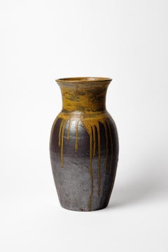 Vaso in ceramica smaltata di Lucien Arnaud, 1920 circa.