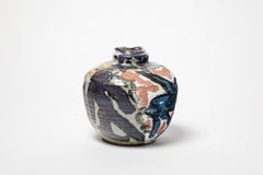 Vaso in ceramica smaltata di Michel Lanos