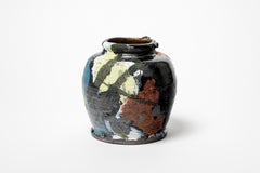 Glazed ceramic vase by Michel Lanos