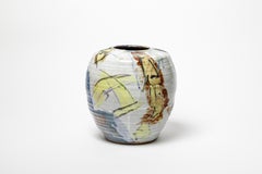 Glazed ceramic vase by Michel Lanos