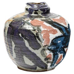 Glazed ceramic vase by Michel Lanos