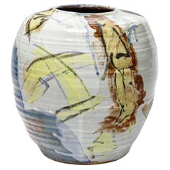 Glazed ceramic vase by Michel Lanos