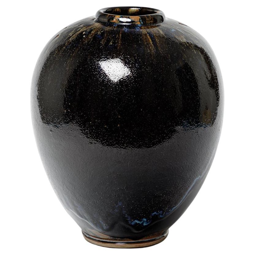 Glazed ceramic vase by Michel Lanos