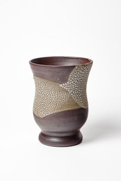 Glazed ceramic vase by Michel Pointu, circa 1950.