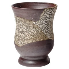 Glazed ceramic vase by Michel Pointu, circa 1950.