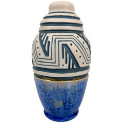 Vase en céramique émaillée de Mougin, Art Déco, France, années 1930