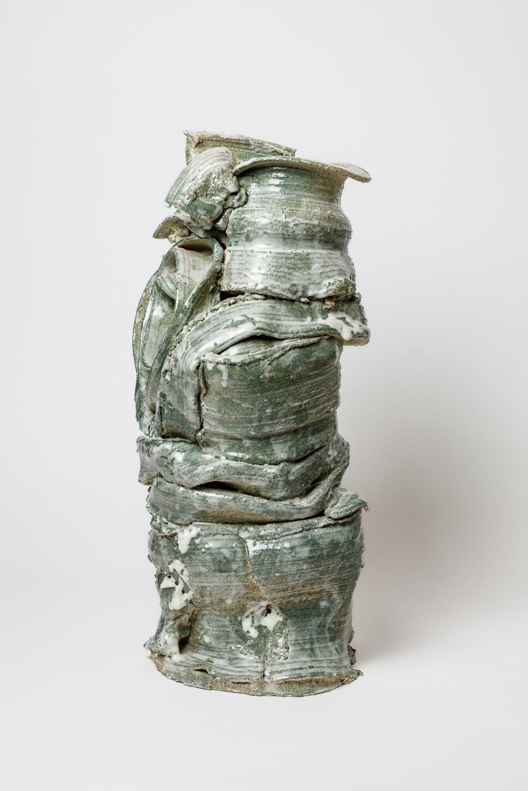 Beaux-Arts Vase en céramique émaillée de Patrick Crulis, 2025. en vente