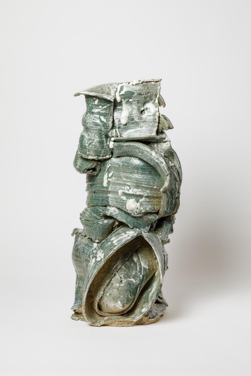 Français Vase en céramique émaillée de Patrick Crulis, 2025. en vente