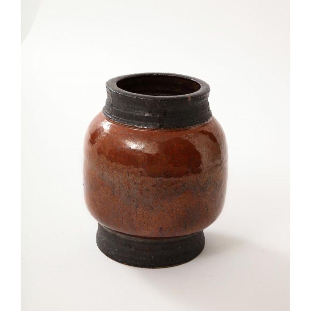 Modern Glazed Ceramic Vase by Roger Capron, 20th Century For Sale