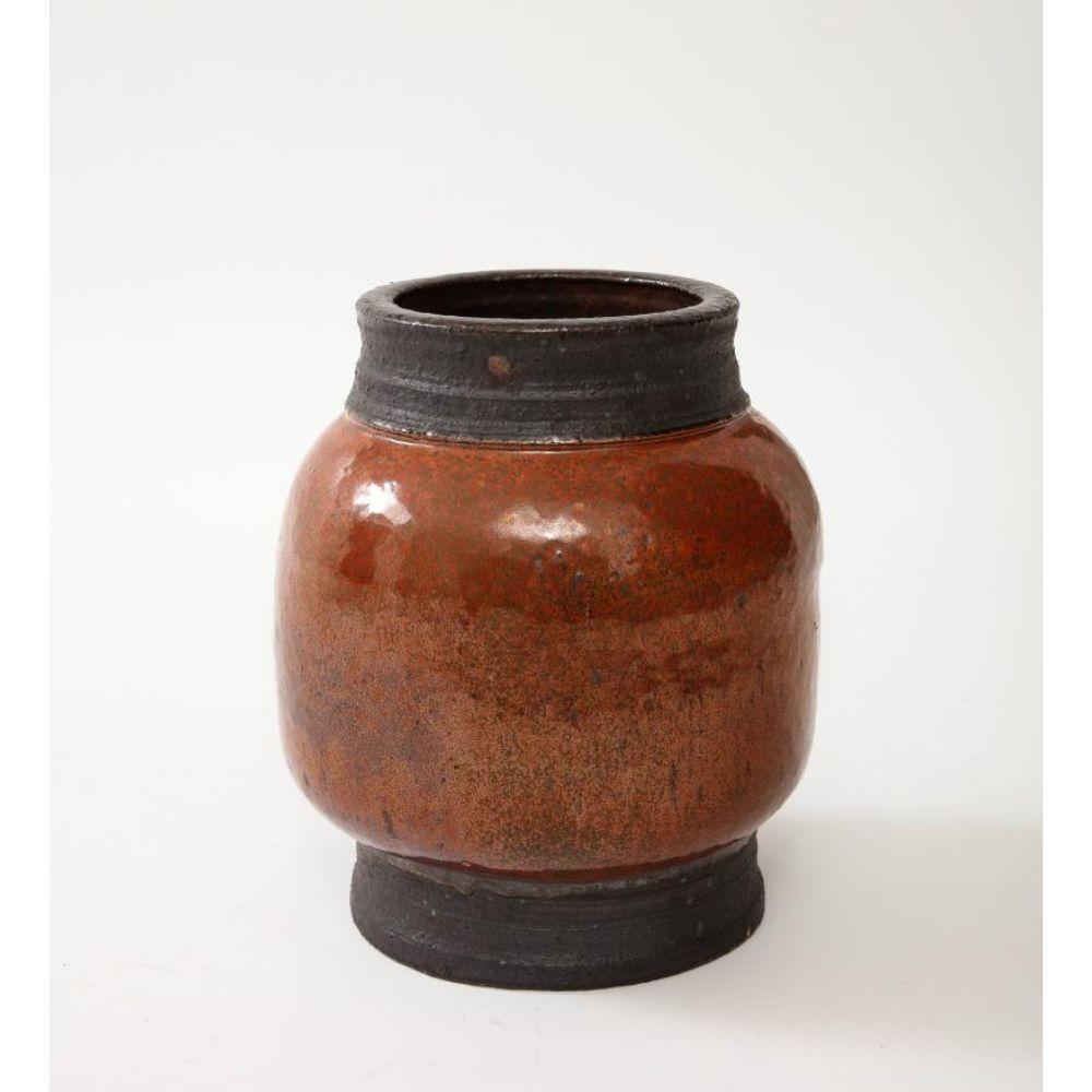Glazed Ceramic Vase by Roger Capron, 20th Century In Excellent Condition For Sale In New York City, NY