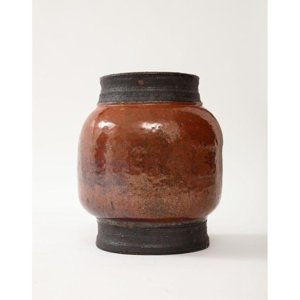 Glazed Ceramic Vase by Roger Capron, 20th Century For Sale 1
