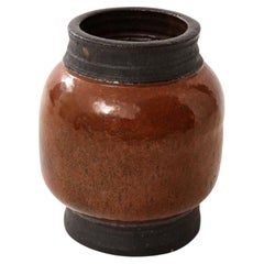 Jarrón de cerámica esmaltada de Jacques Pouchain, Siglo XX
