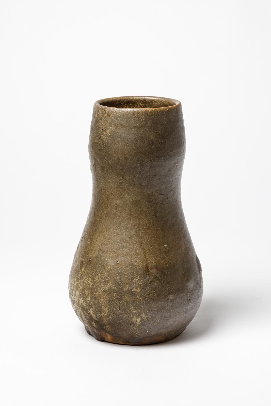 Vase aus glasierter Keramik von Roger Jacques, um 1960. im Zustand „Hervorragend“ im Angebot in Saint-Ouen, FR