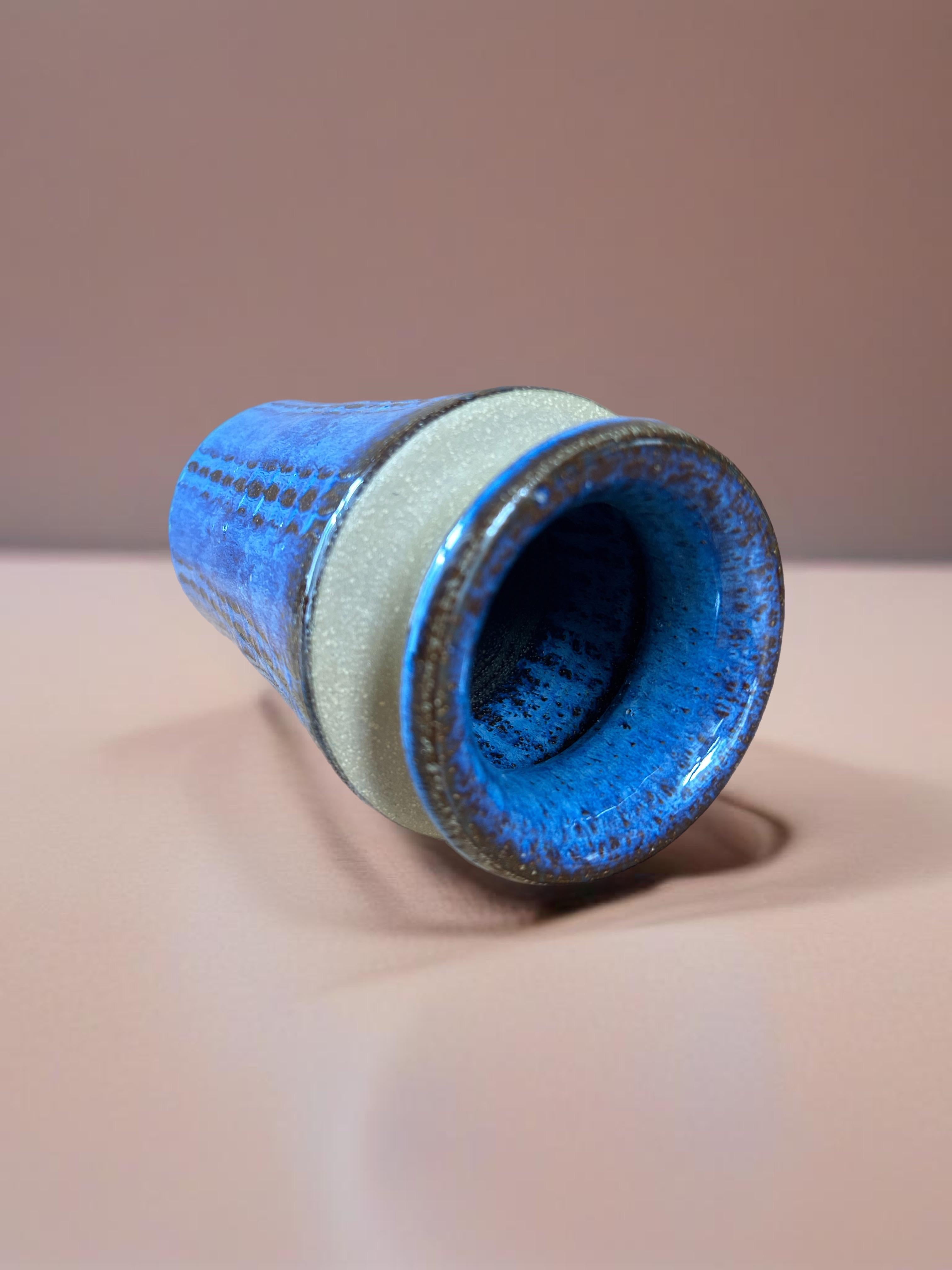 Danish Glazed Ceramic Vase by Søholm Stentøj, Denmark, 1960s For Sale