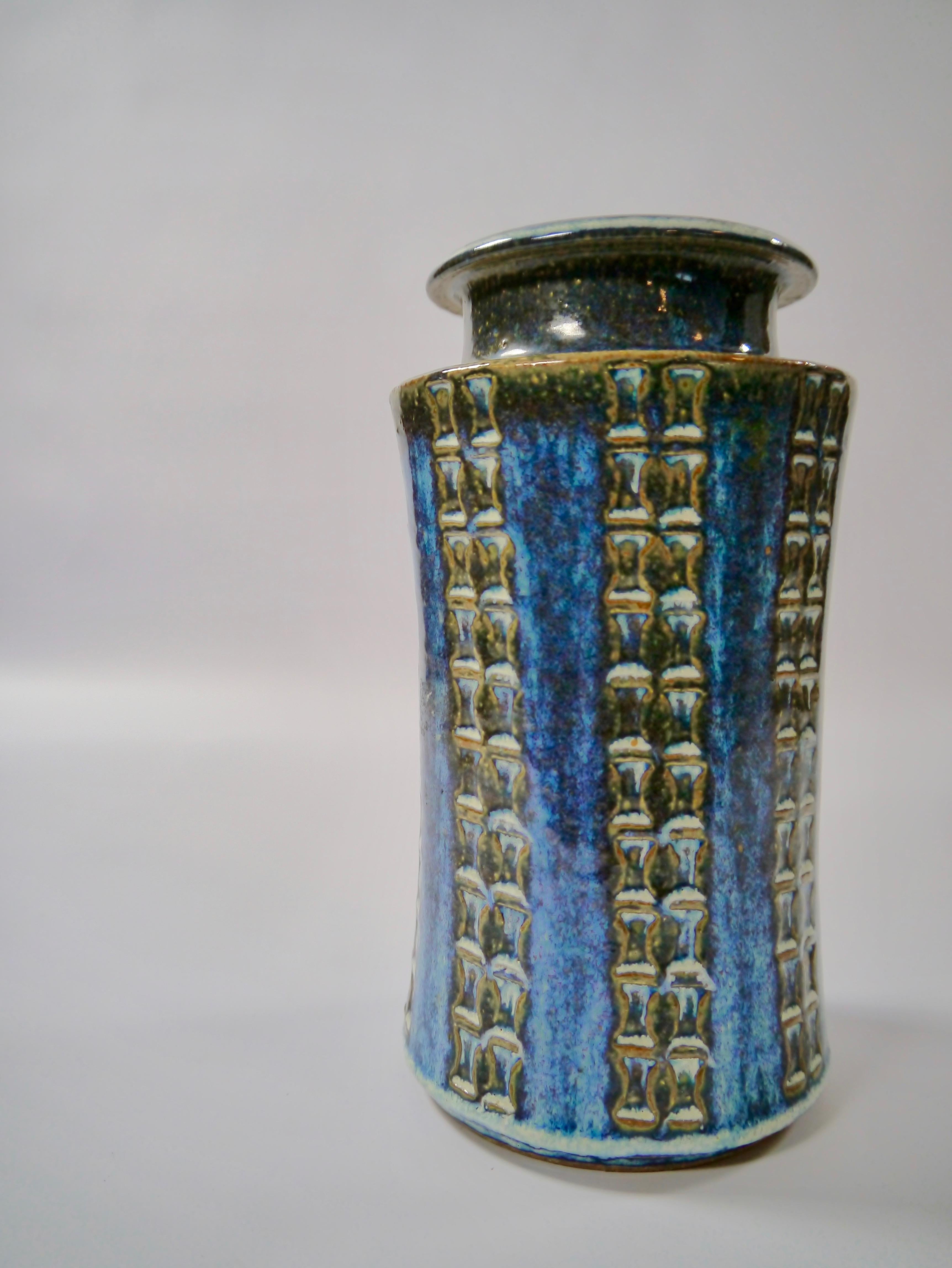 Glazed Ceramic Vase by Søholm Stentøj, Denmark, 1960s In Good Condition In Barcelona, ES