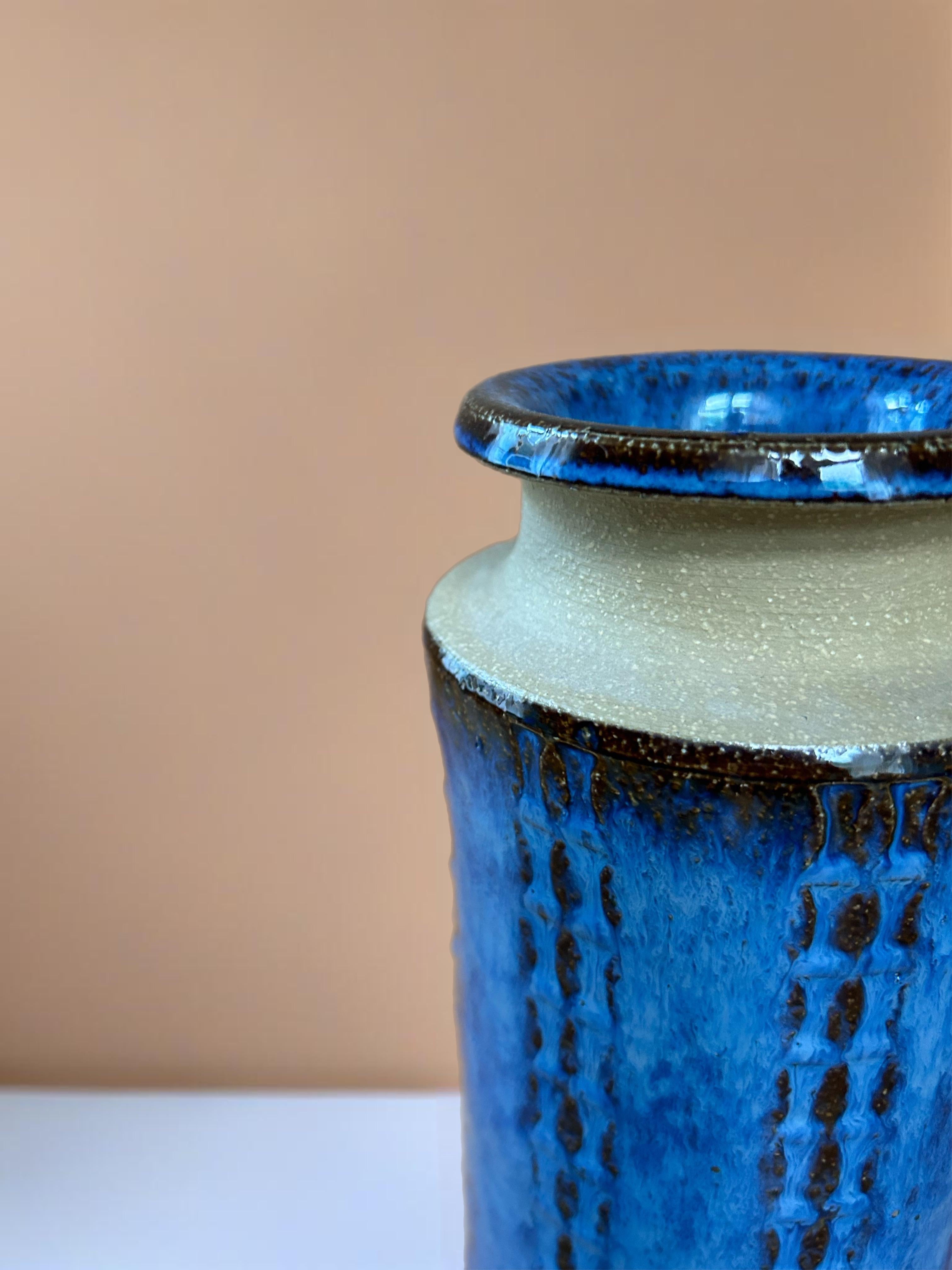 20th Century Glazed Ceramic Vase by Søholm Stentøj, Denmark, 1960s For Sale