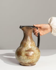 Glazed Ceramic Vase from Belgium, 1960s Design, Well-Proportioned Form