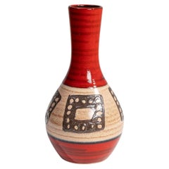 Glazed Ceramic Vase from Germany, 1960s Design, Well-Proportioned Form