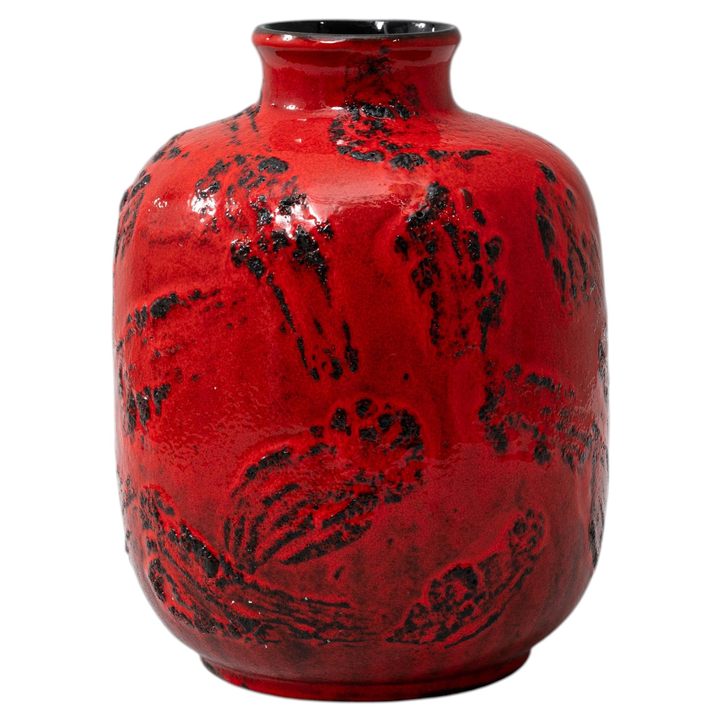 Vaso in ceramica smaltata proveniente dalla Germania, vintage degli anni ’60, dalle proporzioni eleganti