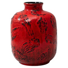 Vaso in ceramica smaltata proveniente dalla Germania, vintage degli anni ’60, dalle proporzioni eleganti