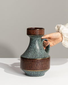 Glazed Ceramic Vase from Germany, 1960s, Well-Proportioned Design