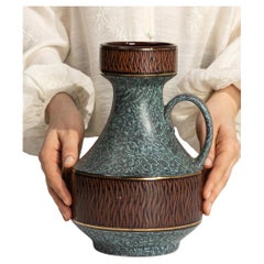 Glazed Ceramic Vase from Germany, 1960s, Well-Proportioned Design