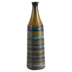 Glazed Ceramic Vase in Blue and Green, Wallåkra, Sweden, 1960s