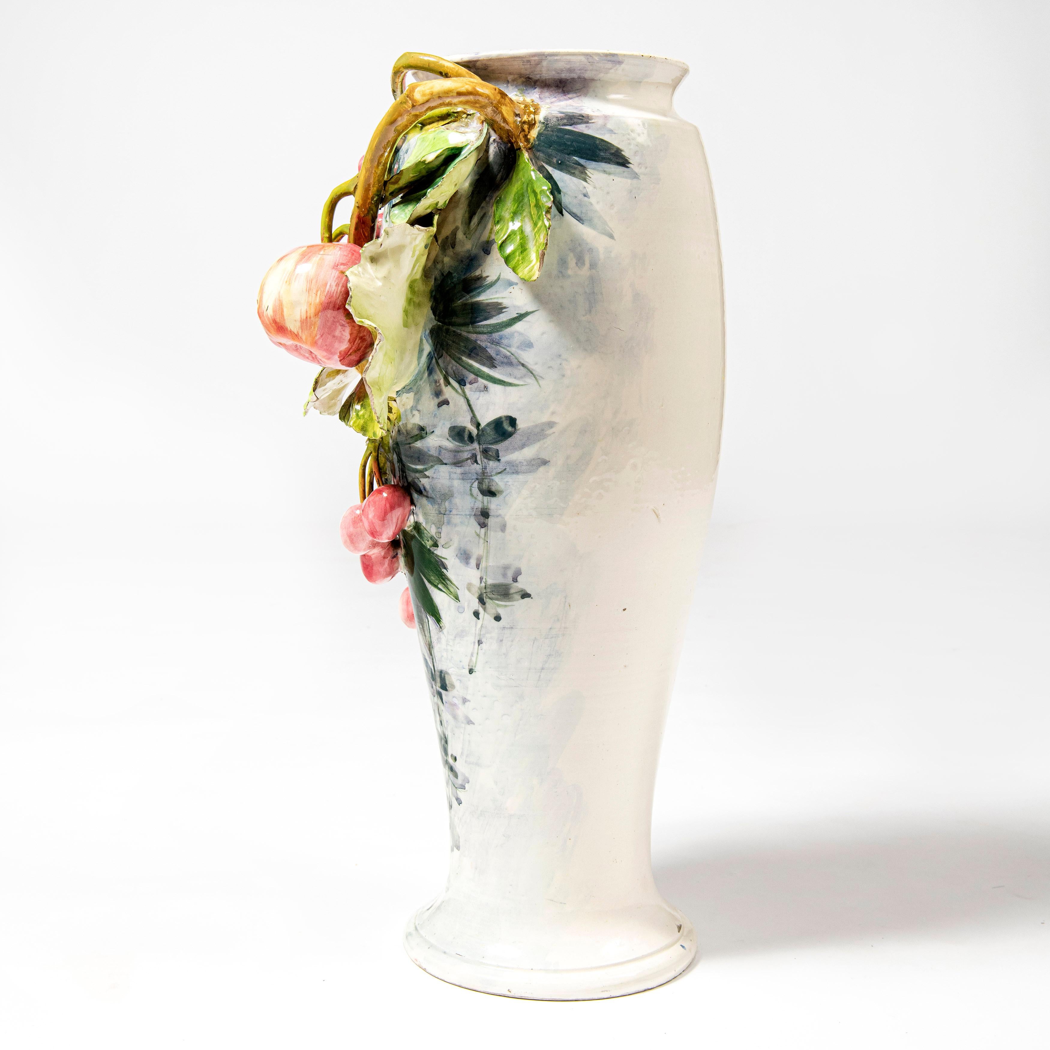 Vase aus glasierter Keramik, Italien, frühes 20. Jahrhundert (Italienisch) im Angebot