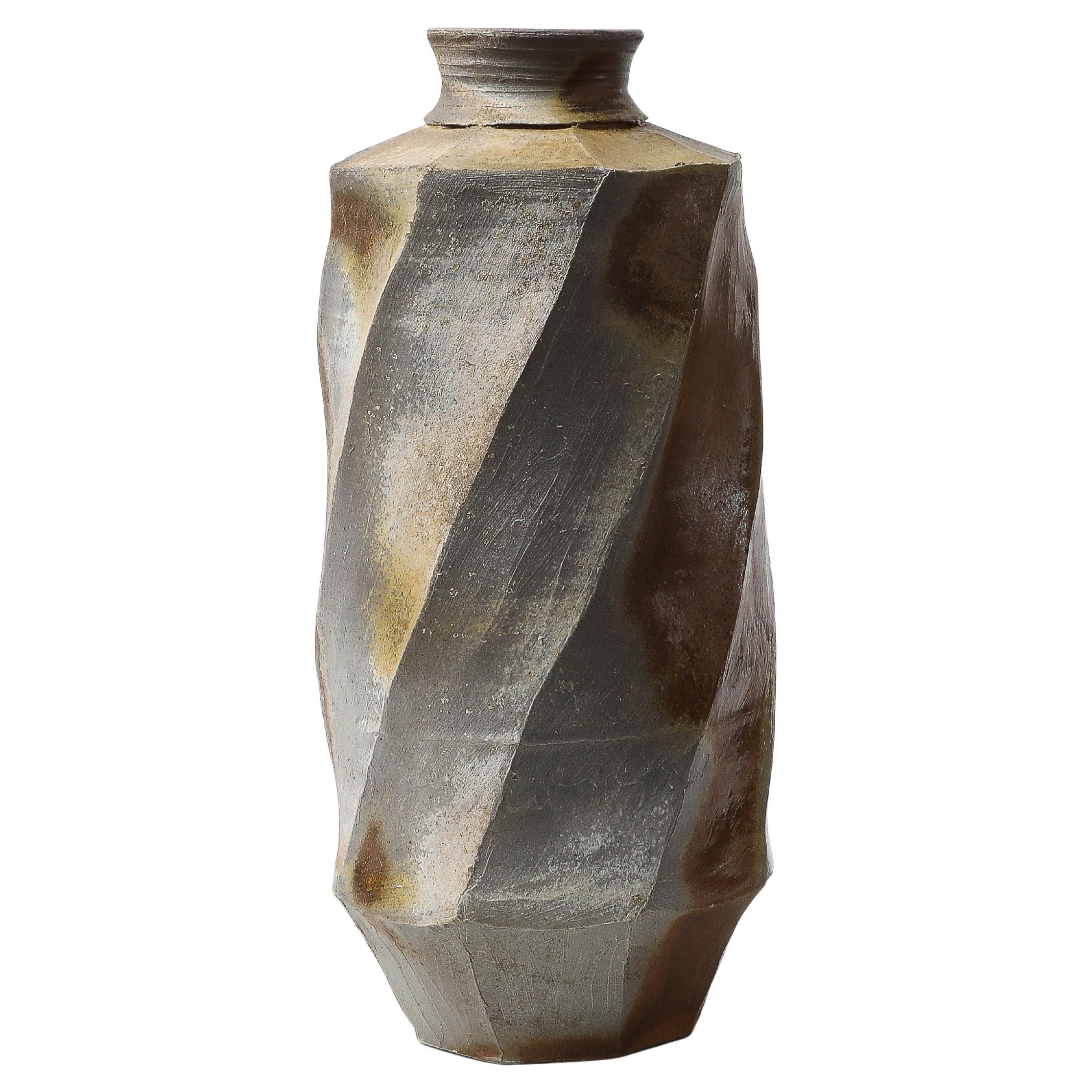 Vase en céramique émaillée, La Borne, France, vers 1960
