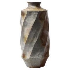 Jarrón de cerámica vidriada, La Borne, Francia, c. 1960