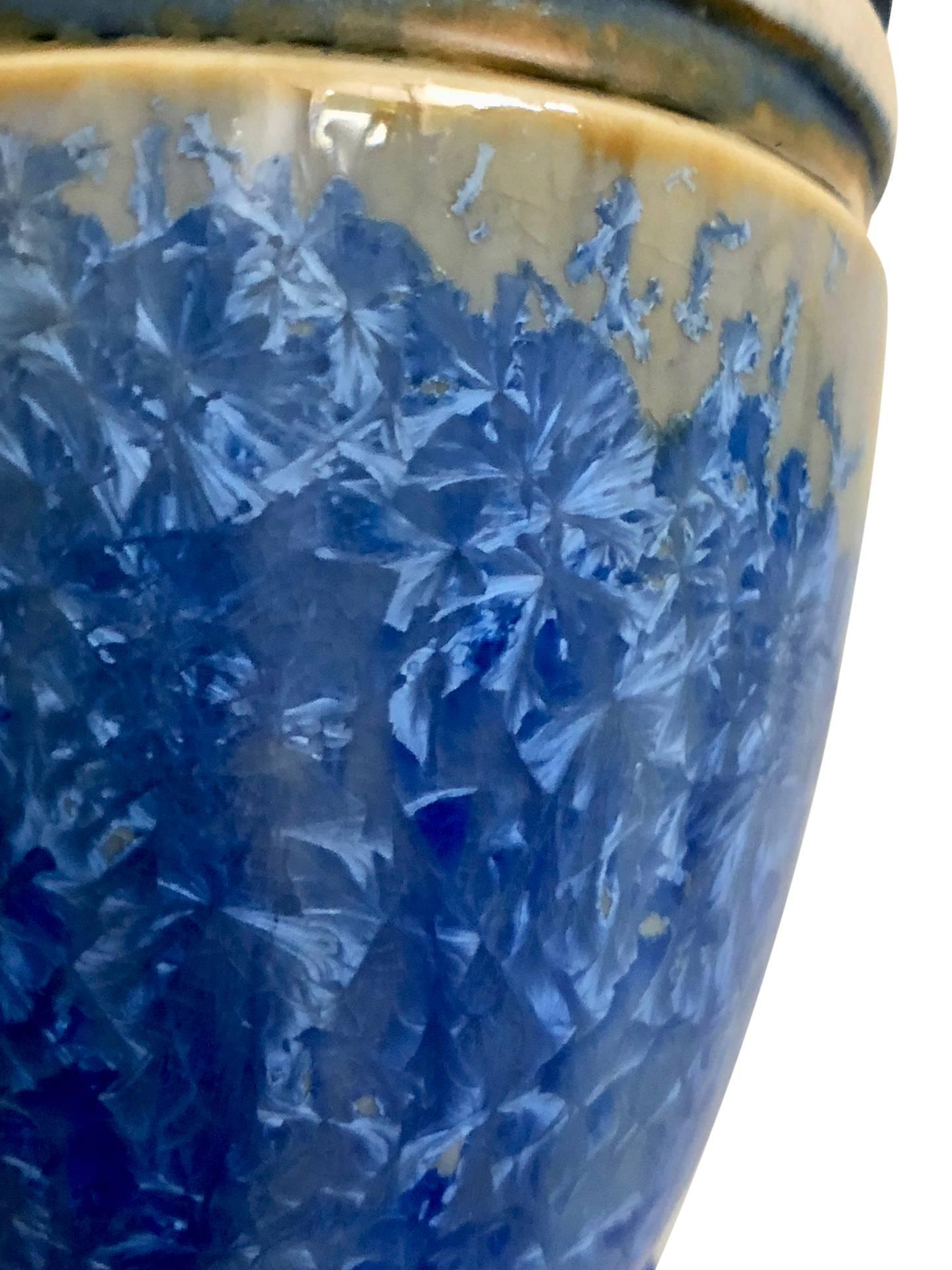 Vase aus glasierter Keramik von Mougin, Art déco, Frankreich, 1930er Jahre (Französisch) im Angebot