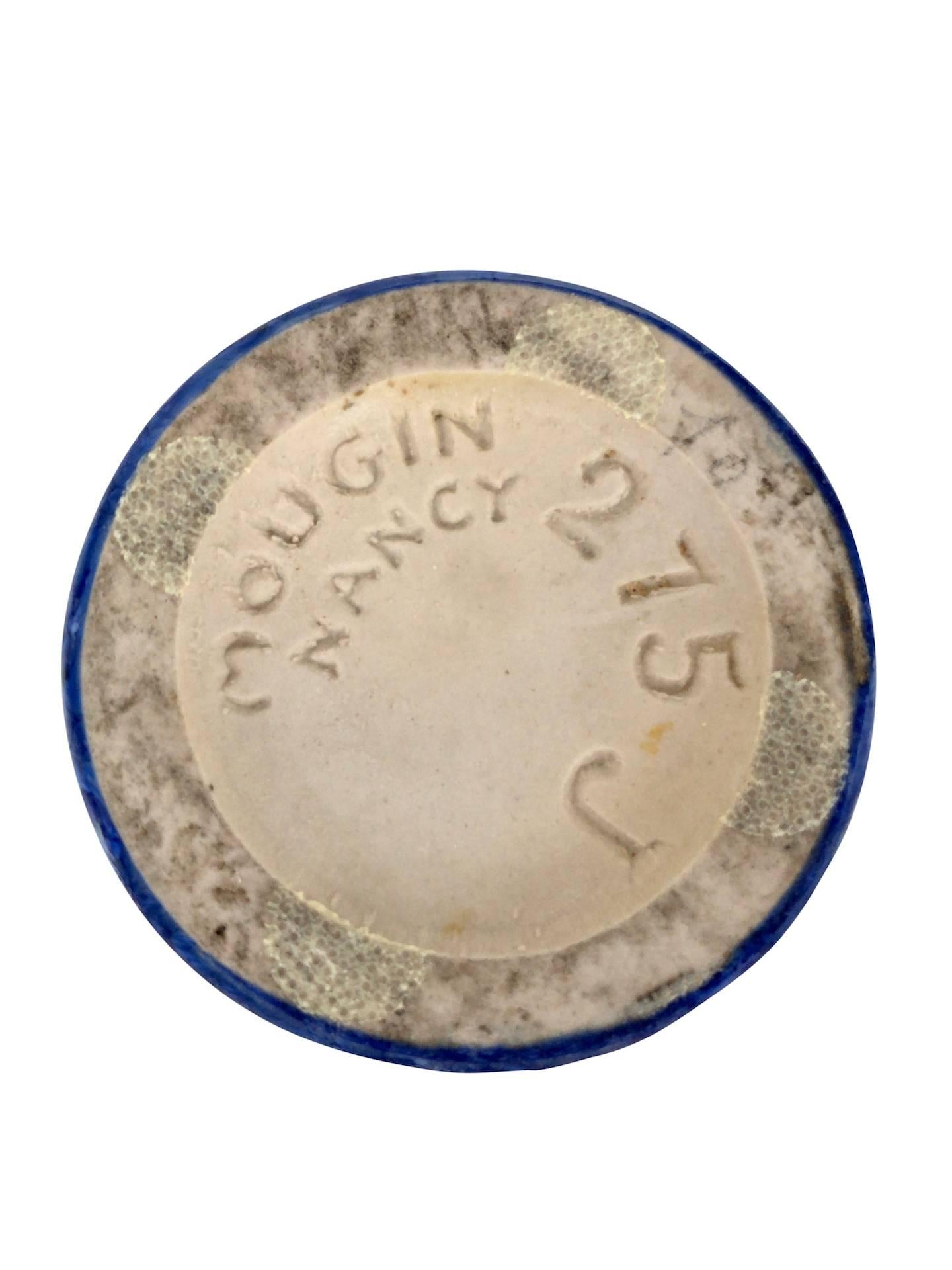 Metà XX secolo Vaso in ceramica smaltata di Mougin, Art Deco, Francia, anni '30 in vendita