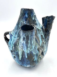 Vase en céramique émaillée/polissée, Toni FURLAN 1954